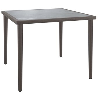 Tuintafel 48x48x37 cm staal grijs 2