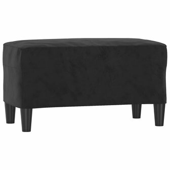 Bankje 70x35x41 cm fluweel zwart 2