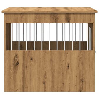 Hondenbench 55x80x68 cm bewerkt hout artisanaal eikenkleurig 6