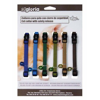 Kattenhalsband Gloria Fashion Multicolour Soepel 6 Stuks 1