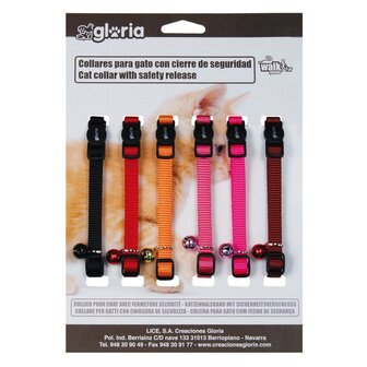 Kattenhalsband Gloria Classic Multicolour Soepel 6 Stuks 1