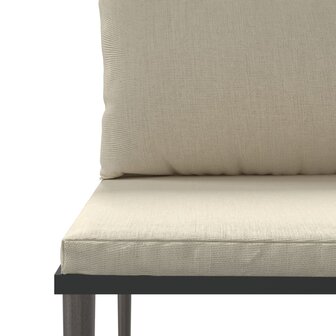 3-delige Loungeset met kussens poly rattan grijs 9