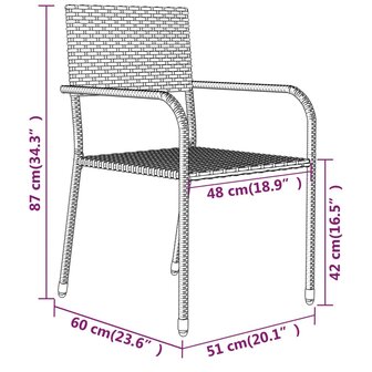 3-delige Tuinset grijs 7