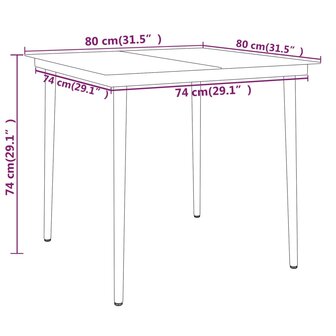 3-delige Tuinset grijs 8