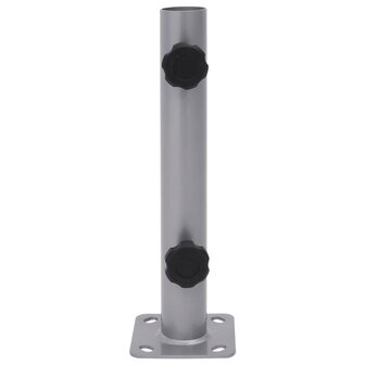 Parasolvoet voor &Oslash;32/34/38 mm stok staal zilverkleurig 2