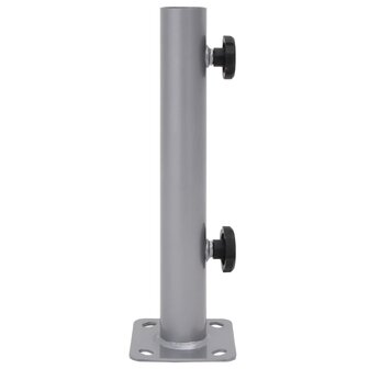 Parasolvoet voor &Oslash;32/34/38 mm stok staal zilverkleurig 3