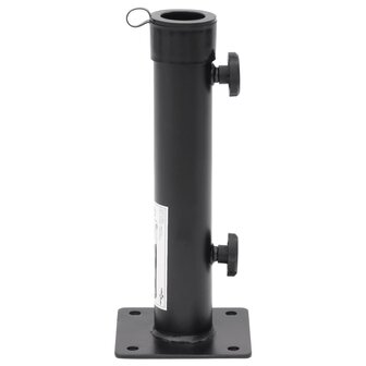 Parasolvoet voor &Oslash;38/48 mm stok staal matzwart 2