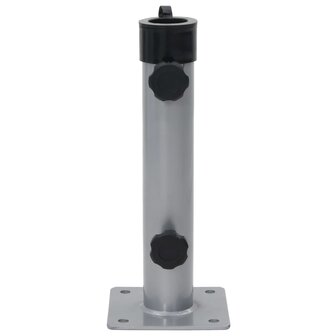 Parasolvoet voor &Oslash;38/48 mm stok staal zilverkleurig 2
