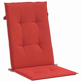 Tuinstoelkussens 2 st hoge rug 120x50x3 cm stof rood 5
