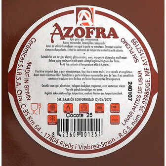 Sauspan Azofra Aardewerk 24,5 x 23 x 16,7 cm Met deksel (3 Stuks) 3