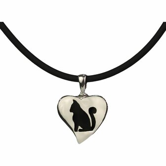 Dames hanger Pet Zen 15 X 16 MM Zwart Zilverkleurig 1