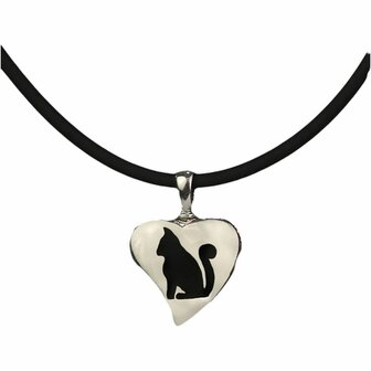 Dames hanger Pet Zen 15 X 16 MM Zwart Zilverkleurig 2