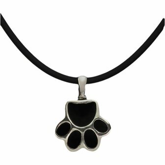 Dames hanger Pet Zen 15 X 17 MM Zwart Zilverkleurig 2