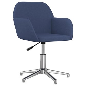 Kantoorstoel draaibaar stof blauw 2