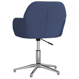 Kantoorstoel draaibaar stof blauw 5