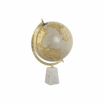 Wereldbol Home ESPRIT Wit Gouden PVC Marmer 27 x 25 x 40 cm 1