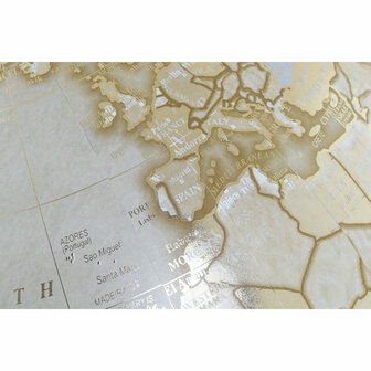 Wereldbol Home ESPRIT Wit Gouden PVC Marmer 27 x 25 x 40 cm 2
