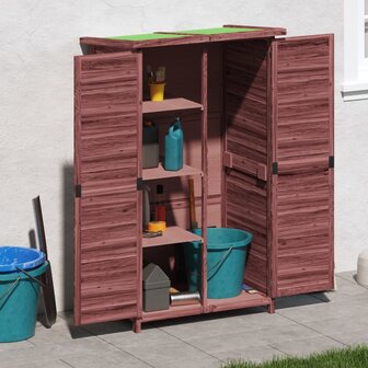 Tuinschuur 83x57x140 cm massief grenenhout mokkakleurig 1