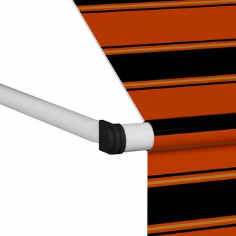Luifel handmatig uittrekbaar 100 cm oranje en bruin 5