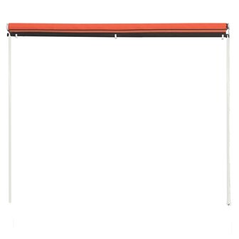 Luifel uittrekbaar 350x150 cm oranje en bruin 4