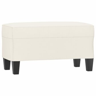 Bankje 70x35x41 cm kunstleer cr&egrave;mekleurig 2