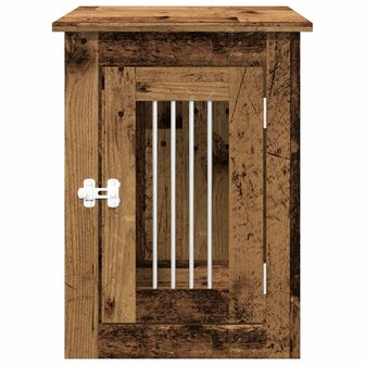 Hondenbench 45x62x59 cm bewerkt hout oud houtkleurig 4