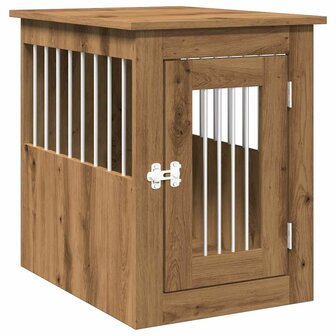 Hondenbench 45x62x59 cm bewerkt hout artisanaal eikenkleurig 2