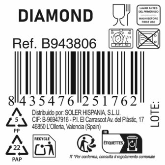 Dinerbord La Mediterr&aacute;nea Diamond &oslash; 27 x 2 cm (24 Stuks) 3