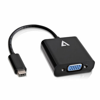 Adapter USB-C naar VGA V7 V7UCVGA-BLK-1E       Zwart 1