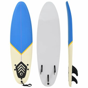 Surfplank 170 cm blauw en cr&egrave;me 1