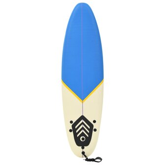 Surfplank 170 cm blauw en cr&egrave;me 3
