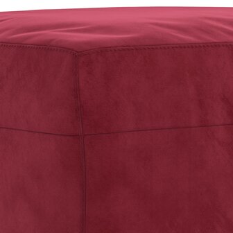 Bankje 100x35x41 cm fluweel wijnrood 5