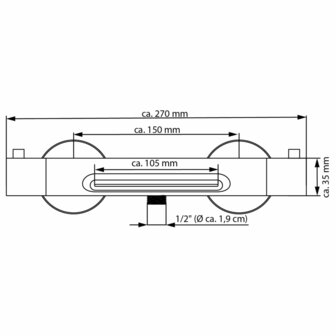 EISL Badmengkraan CARNEO thermostatisch chroomkleurig 5