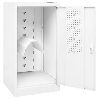 Zadelkast 53x53x105 cm staal wit    5