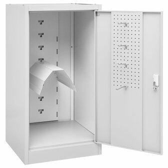 Zadelkast 53x53x105 cm staal lichtgrijs   5