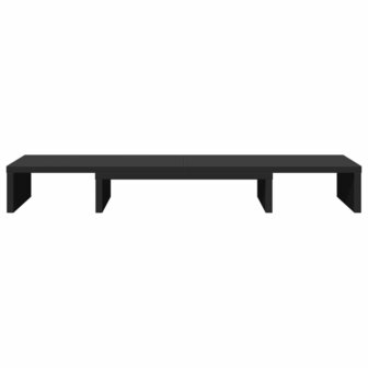 Monitorstandaard verstelbaar 80x24x10,5 cm bewerkt hout zwart 4