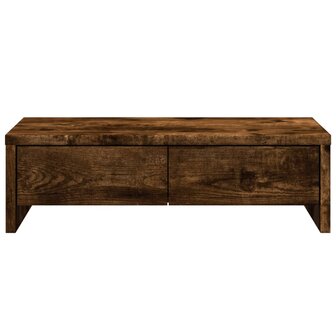 Monitorstandaard met lades 50x27x15 cm hout gerookt eikenkleur 4