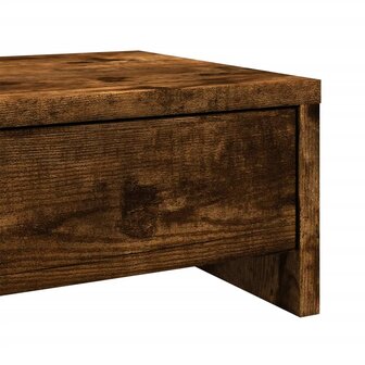 Monitorstandaard met lades 50x27x15 cm hout gerookt eikenkleur 8