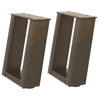 Salontafelpoten 2 st U-vormig 30x(30-31) cm staal naturel 2