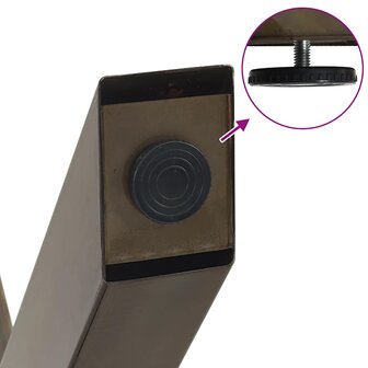 Salontafelpoten 2 st X-vormig 30x(30-31) cm staal naturel 8