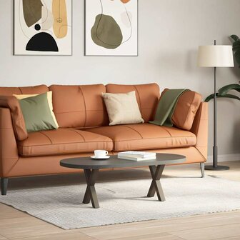 Salontafelpoten 2 st X-vormig 37x(30-31) cm staal naturel 2