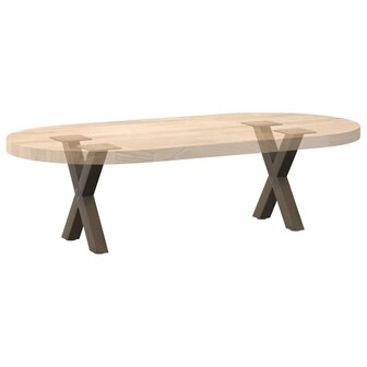 Salontafelpoten 2 st X-vormig 37x(30-31) cm staal naturel 7