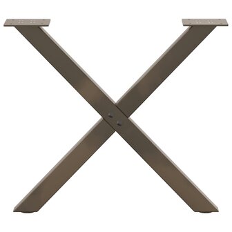 Salontafelpoten 2 st X-vormig 50x(42-43) cm staal naturel 5