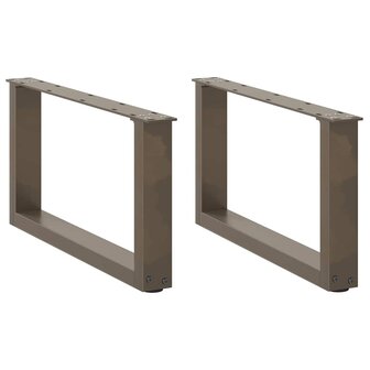 Salontafelpoten 2 st U-vormig 60x(30-31) cm staal naturel 1