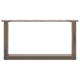 Salontafelpoten 2 st U-vormig 60x(30-31) cm staal naturel 5