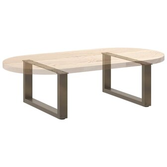 Salontafelpoten 2 st U-vormig 60x(30-31) cm staal naturel 8