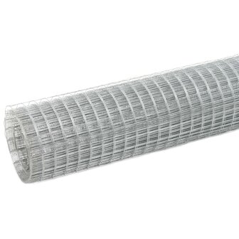 Kippengaas 10x1,5 m gegalvaniseerd staal zilverkleurig 2