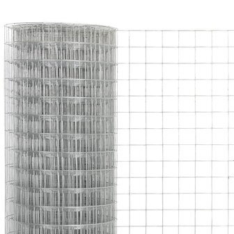 Kippengaas 10x1,5 m gegalvaniseerd staal zilverkleurig 3