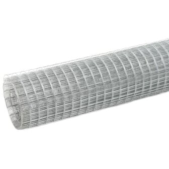 Kippengaas 10x1,5 m gegalvaniseerd staal zilverkleurig 2
