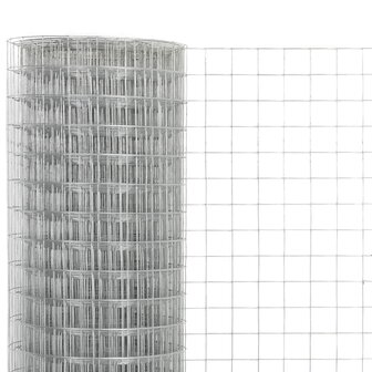 Kippengaas 10x1,5 m gegalvaniseerd staal zilverkleurig 3